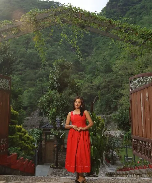 Mountain views at Granny's Den Resort near Dhanolti Uttarakhand