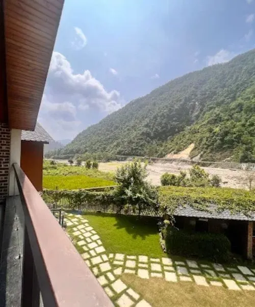 Mountain views at Granny's Den Resort near Dhanolti Uttarakhand